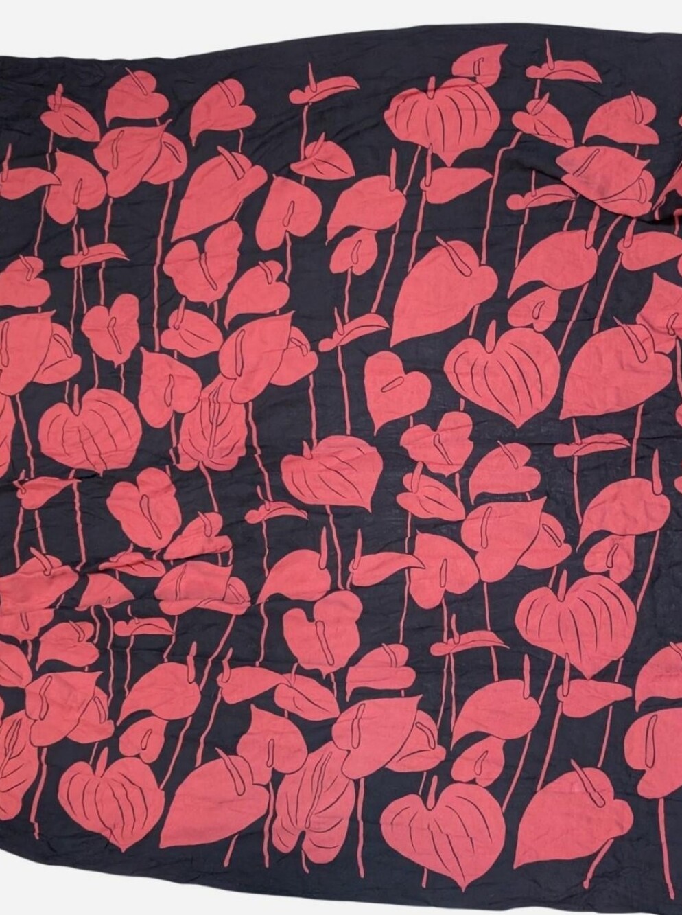 NWT New Casual Movements Hawaii pareo sarong scarf wrap Red anthurium peace lily